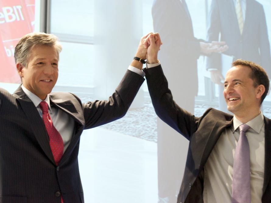 Zwei, die auf´s Gas treten: Das SAP-Spitzenduo Bill McDermott und Jim Hageman Snabe.