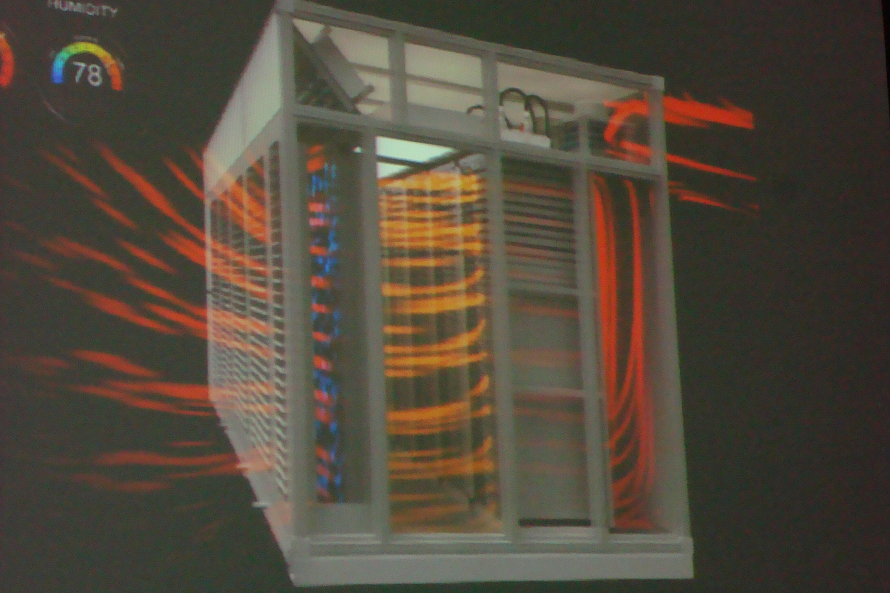 Die Luftführung in Microsofts IT-PACs sorgt für optimale Kühlung bei minimalem Energieaufwand und jeder Außentemperatur. 