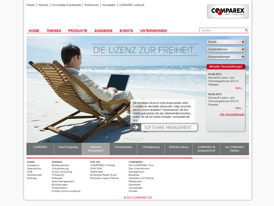 Anfang 2012 kaufte Comparex wieder zu und baute mit der Datalog-Übernahme sein Softwareangebot für Mittelstandskunden aus.
