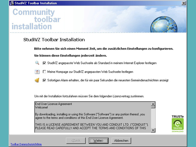 In einer inoffiziellen StudiVZ-Toolbar hatten Kriminelle Malware versteckt