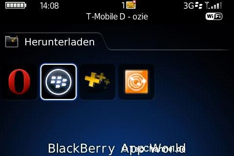 Eigene Anwendung: Die App World muss zunächst auf dem BlackBerry installiert werden.