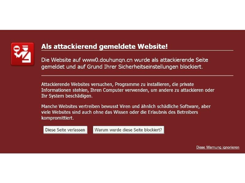 Plakativ: Googles Safe Browsing warnt den Web-Surfer vor potentiell gefährlichen Websites.