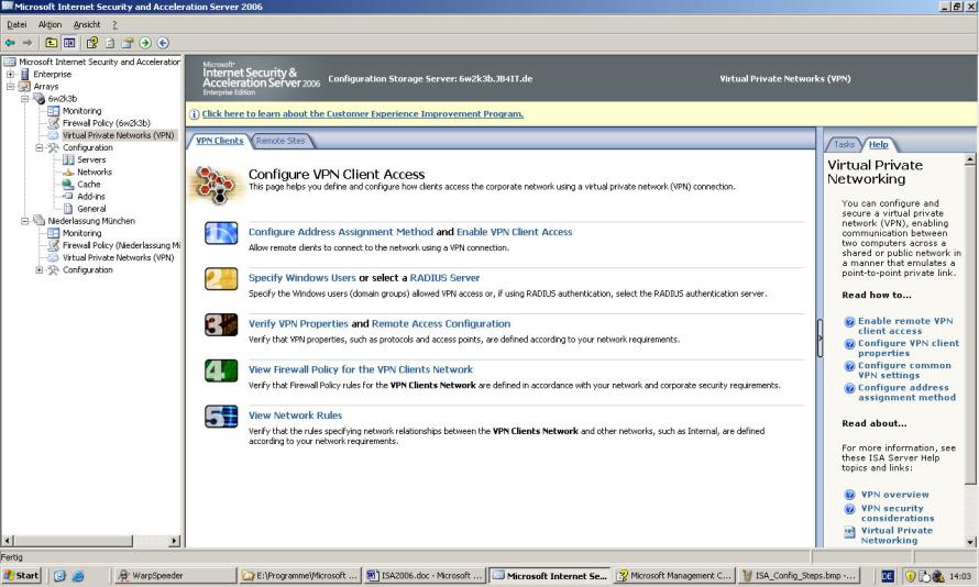 Die Verwaltung von Microsofts ISA wird durch zahlreiche Assistenten vereinfacht.