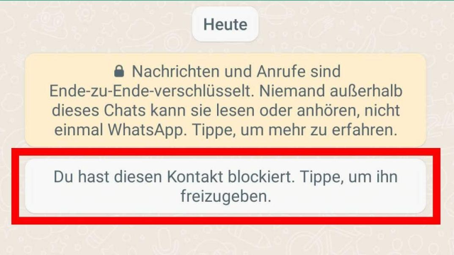 WhatsApp: block contact – computerwoche.de