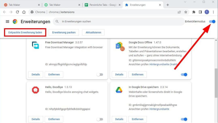 Google Chrome: Eigene Chrome-Tabs erstellen