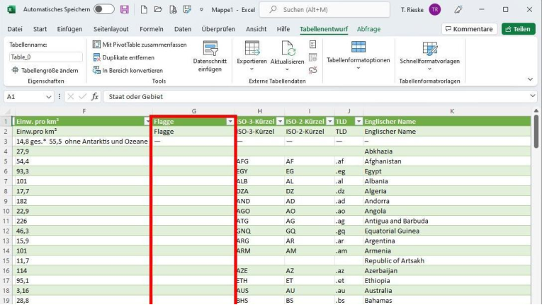 Excel: Daten aus dem Internet en bloc importieren
