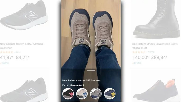 Amazon Shopping-App: Schuhanprobe mit dem iPhone